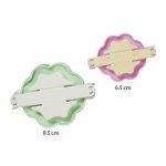 Moldes para pompones rosa y verde 
