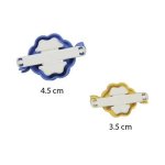 Moldes para pompones amarillo y azul 