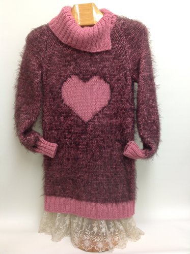 Vestido con corazón.